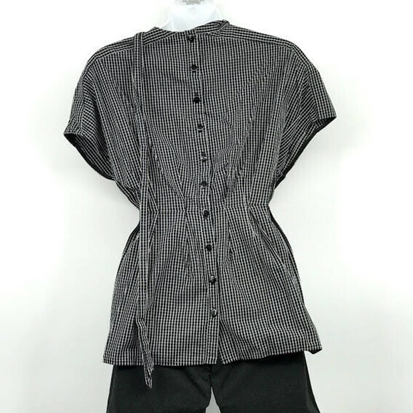 Fame And Partners Sebastian Top Pleated Checkered - Picture 5 of 8